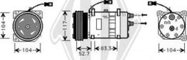 Diederichs DCK1178 - Compressor, air conditioning autospares.lv