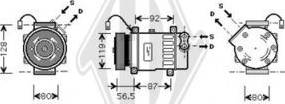 Diederichs DCK1172 - Compressor, air conditioning autospares.lv