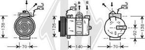 Diederichs DCK1395 - Compressor, air conditioning autospares.lv