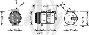 Diederichs DCK1341 - Compressor, air conditioning autospares.lv