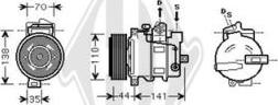 Diederichs DCK1348 - Compressor, air conditioning autospares.lv