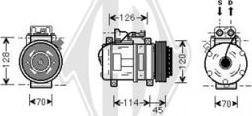 Diederichs DCK1342 - Compressor, air conditioning autospares.lv