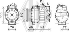 Diederichs DCK1361 - Compressor, air conditioning autospares.lv