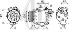 Diederichs DCK1308 - Compressor, air conditioning autospares.lv