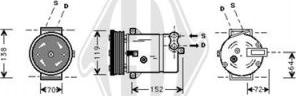 Diederichs DCK1382 - Compressor, air conditioning autospares.lv