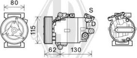 Diederichs DCK1379 - Compressor, air conditioning autospares.lv