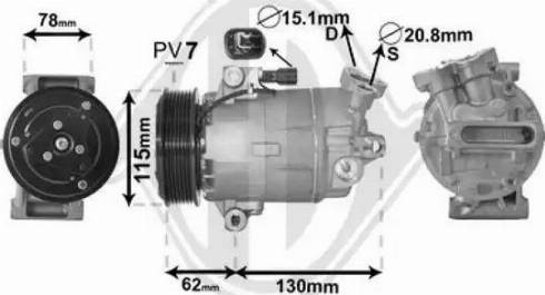 Diederichs DCK1378 - Compressor, air conditioning autospares.lv