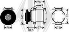 Diederichs DCK1373 - Compressor, air conditioning autospares.lv