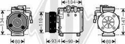 Diederichs DCK1372 - Compressor, air conditioning autospares.lv