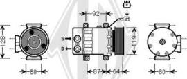 Diederichs DCK1293 - Compressor, air conditioning autospares.lv