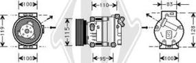 Diederichs DCK1201 - Compressor, air conditioning autospares.lv