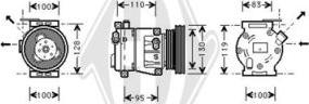 Diederichs DCK1203 - Compressor, air conditioning autospares.lv