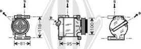 Diederichs DCK1215 - Compressor, air conditioning autospares.lv