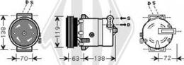 Diederichs DCK1221 - Compressor, air conditioning autospares.lv