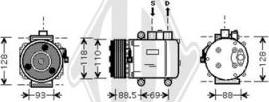 Diederichs DCK1270 - Compressor, air conditioning autospares.lv