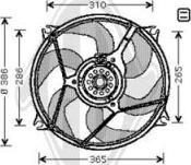 Diederichs DCL1051 - Fan, radiator autospares.lv