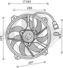 Diederichs DCL1052 - Fan, radiator autospares.lv