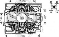 Diederichs DCL1004 - Fan, A / C condenser autospares.lv