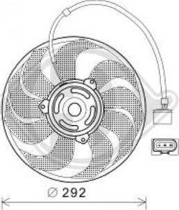 Diederichs DCL1002 - Fan, radiator autospares.lv