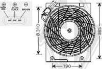 Diederichs DCL1020 - Fan, A / C condenser autospares.lv