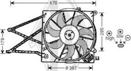 Diederichs DCL1145 - Fan, radiator autospares.lv