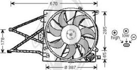 Diederichs DCL1147 - Fan, radiator autospares.lv