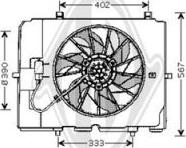 Diederichs DCL1136 - Fan, radiator autospares.lv