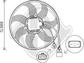 Diederichs DCL1230 - Fan, radiator autospares.lv
