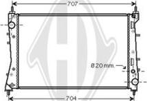 Diederichs DCM1995 - Radiator, engine cooling autospares.lv