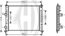 Diederichs DCM1940 - Radiator, engine cooling autospares.lv