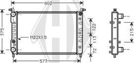 Diederichs DCM1948 - Radiator, engine cooling autospares.lv