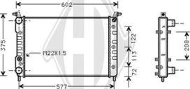 Diederichs DCM1947 - Radiator, engine cooling autospares.lv