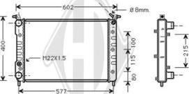 Diederichs DCM1953 - Radiator, engine cooling autospares.lv