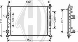 Diederichs DCM1960 - Radiator, engine cooling autospares.lv