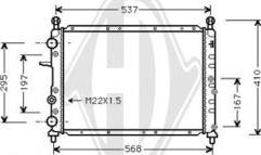 Diederichs DCM1904 - Radiator, engine cooling autospares.lv