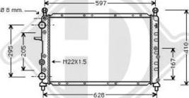 Diederichs DCM1906 - Radiator, engine cooling autospares.lv