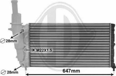 Diederichs DCM1919 - Radiator, engine cooling autospares.lv