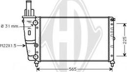 Diederichs DCM1918 - Radiator, engine cooling autospares.lv