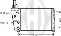 Diederichs DCM1917 - Radiator, engine cooling autospares.lv