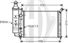 Diederichs DCM1986 - Radiator, engine cooling autospares.lv