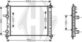 Diederichs DCM1983 - Radiator, engine cooling autospares.lv