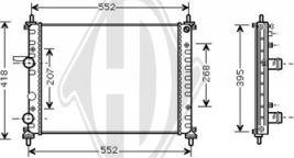 Diederichs DCM1987 - Radiator, engine cooling autospares.lv