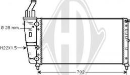 Diederichs DCM1939 - Radiator, engine cooling autospares.lv