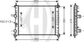 Diederichs DCM1934 - Radiator, engine cooling autospares.lv