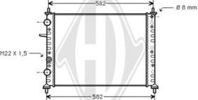 Diederichs DCM1929 - Radiator, engine cooling autospares.lv