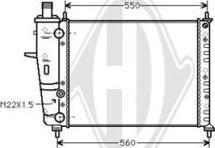 Diederichs DCM1926 - Radiator, engine cooling autospares.lv