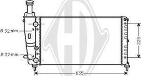 Diederichs DCM1920 - Radiator, engine cooling autospares.lv