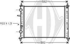 Diederichs DCM1928 - Radiator, engine cooling autospares.lv