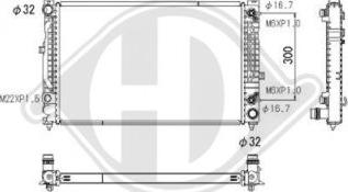 Diederichs DCM1456 - Radiator, engine cooling autospares.lv