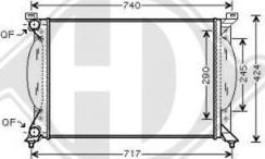 Diederichs DCM1466 - Radiator, engine cooling autospares.lv